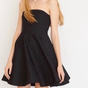 Strapless little black dress